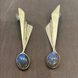 Handmade Sterling and stone earrings